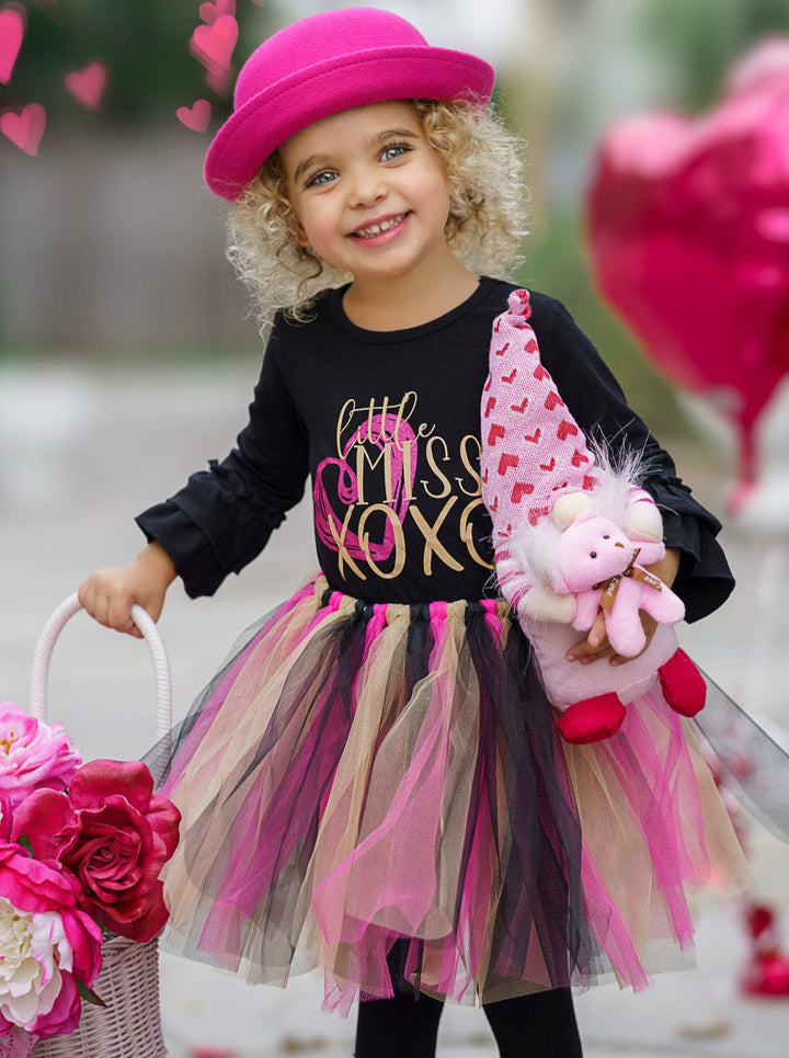 Toddler Valentine's Clothes | Little Miss XOXO Top & Tutu Skirt Set