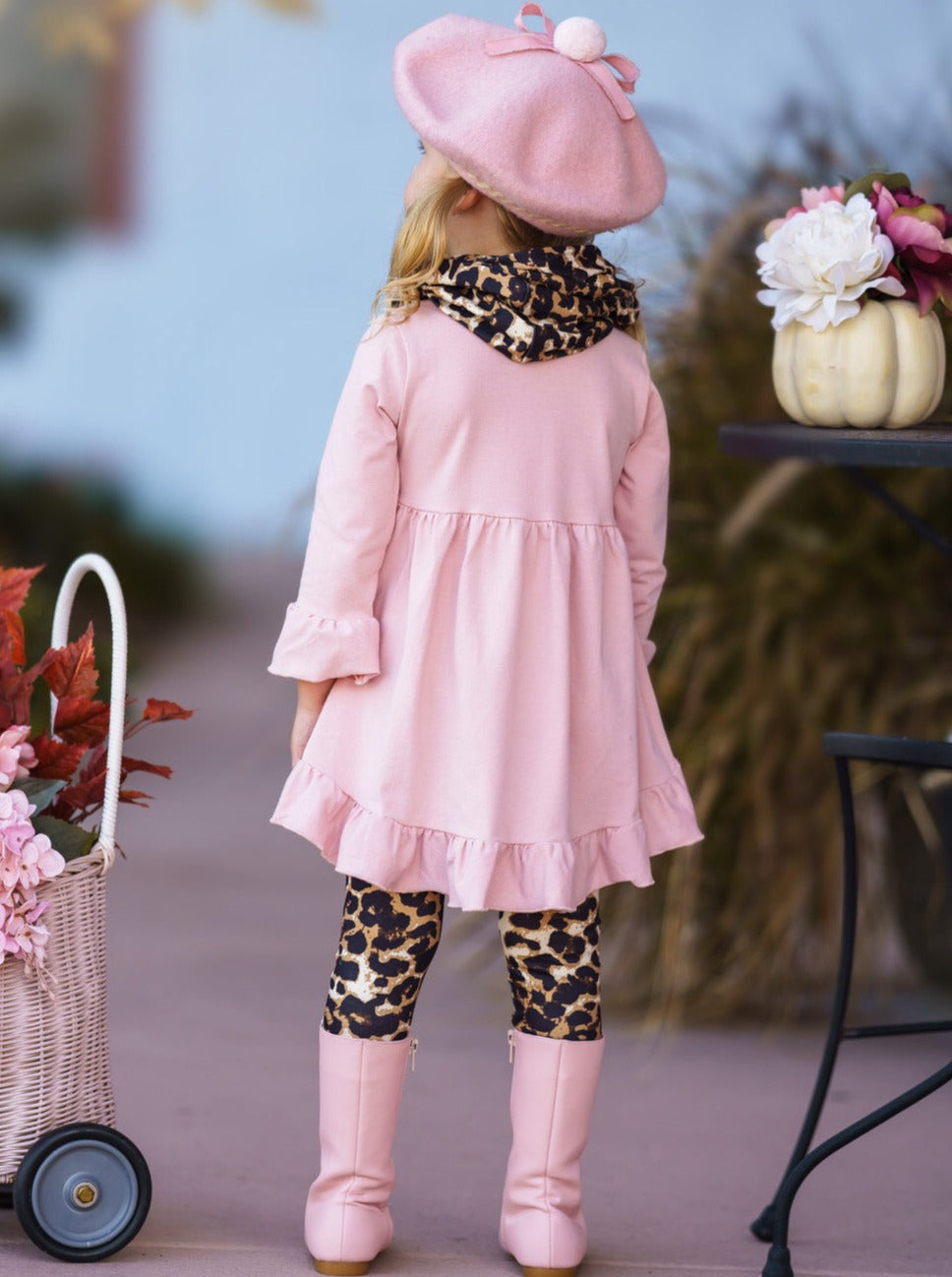 Cute Outfits For Girls |  Tunic, Leopard Leggings and Scarf Set