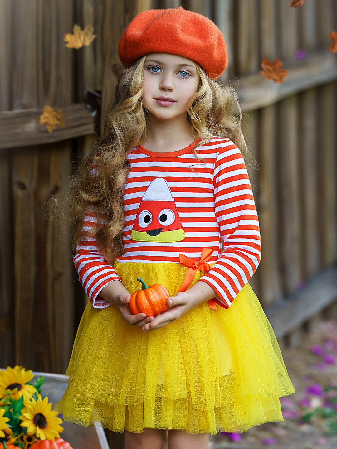 Girls Halloween Apparel | Candy Corn Tutu Dress - Mia Belle Girls