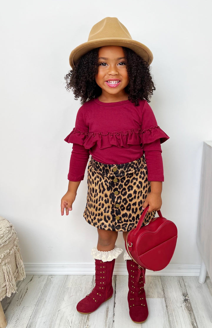 Children's Skirt Sets | Ruffled Top & Skirt Set - Mia Belle Girls