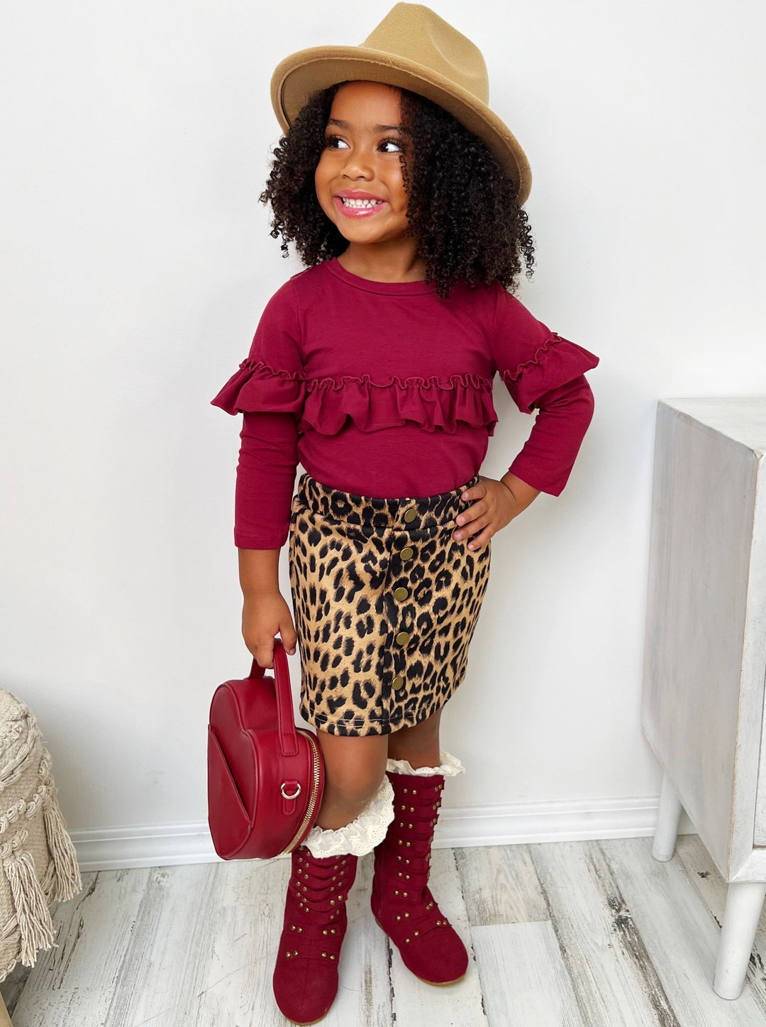 Children's Skirt Sets | Ruffled Top & Skirt Set - Mia Belle Girls