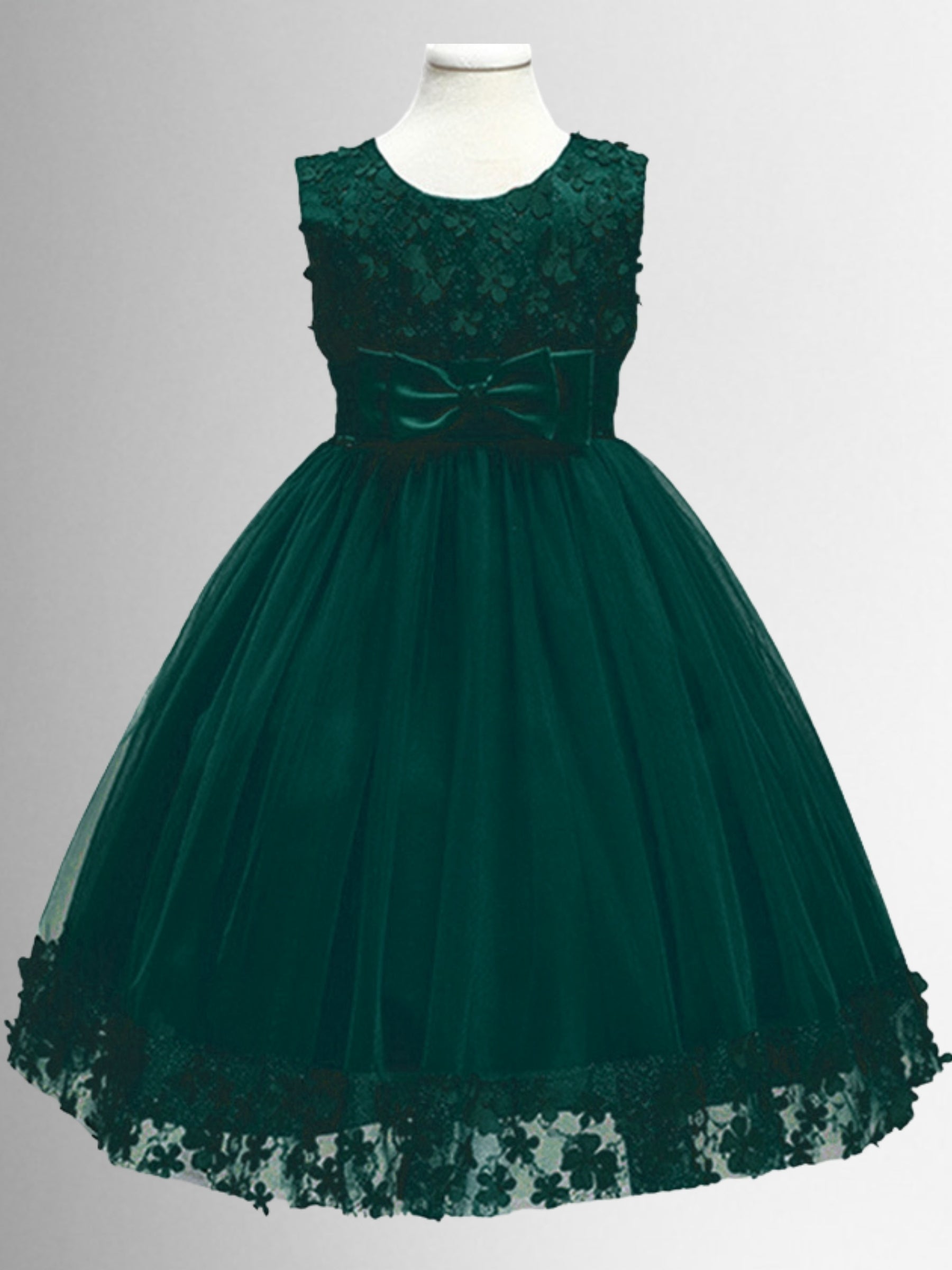 Emerald Green Christmas Party Dress – Mia Belle Girls