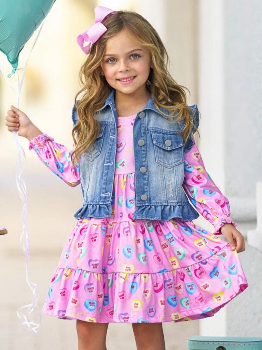 Conversational Hearts Darling Valentine Vest and Dress