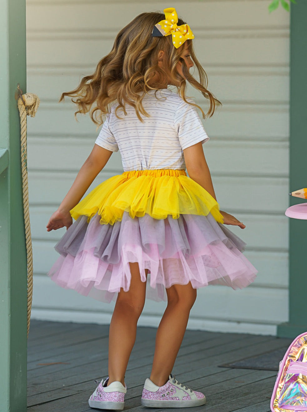 Mia Belle Girls Tutu Skirt Set | Back To School Outfits