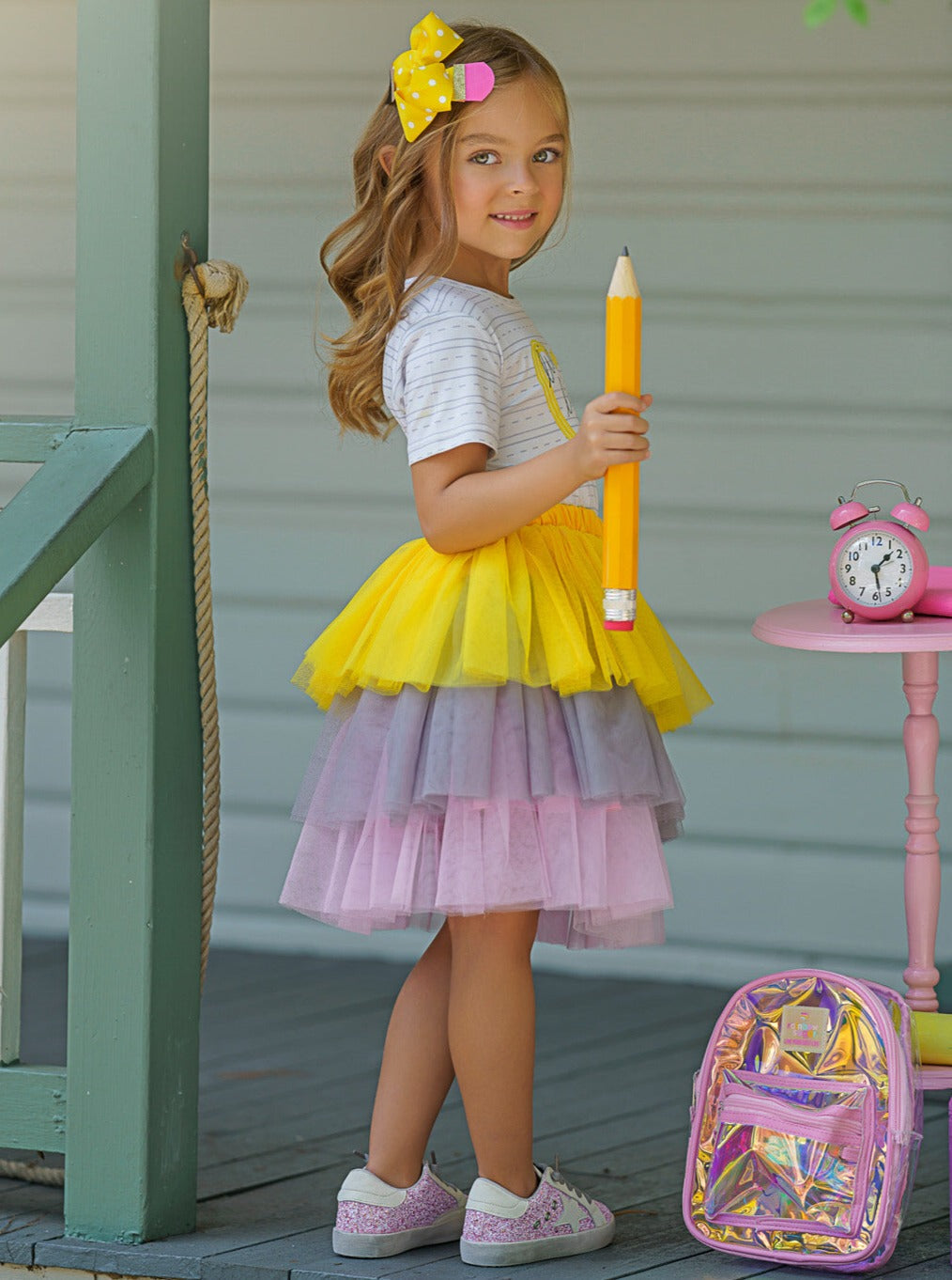 Mia Belle Girls Tutu Skirt Set | Back To School Outfits