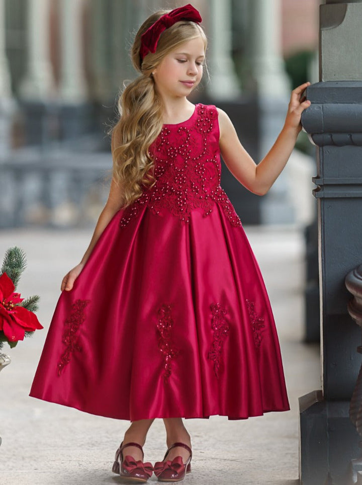 Winter Formal Dress |Embroidered Special Occasion Gown | Holiday Dress