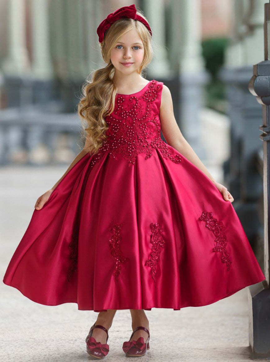 Winter Formal Dress |Embroidered Special Occasion Gown | Holiday Dress