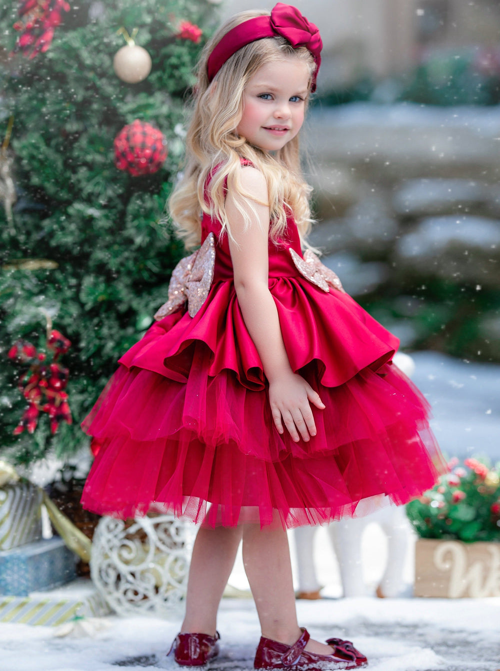 Girls Winter Formal Dress | Tulle Holiday Princess Dress | Boutique