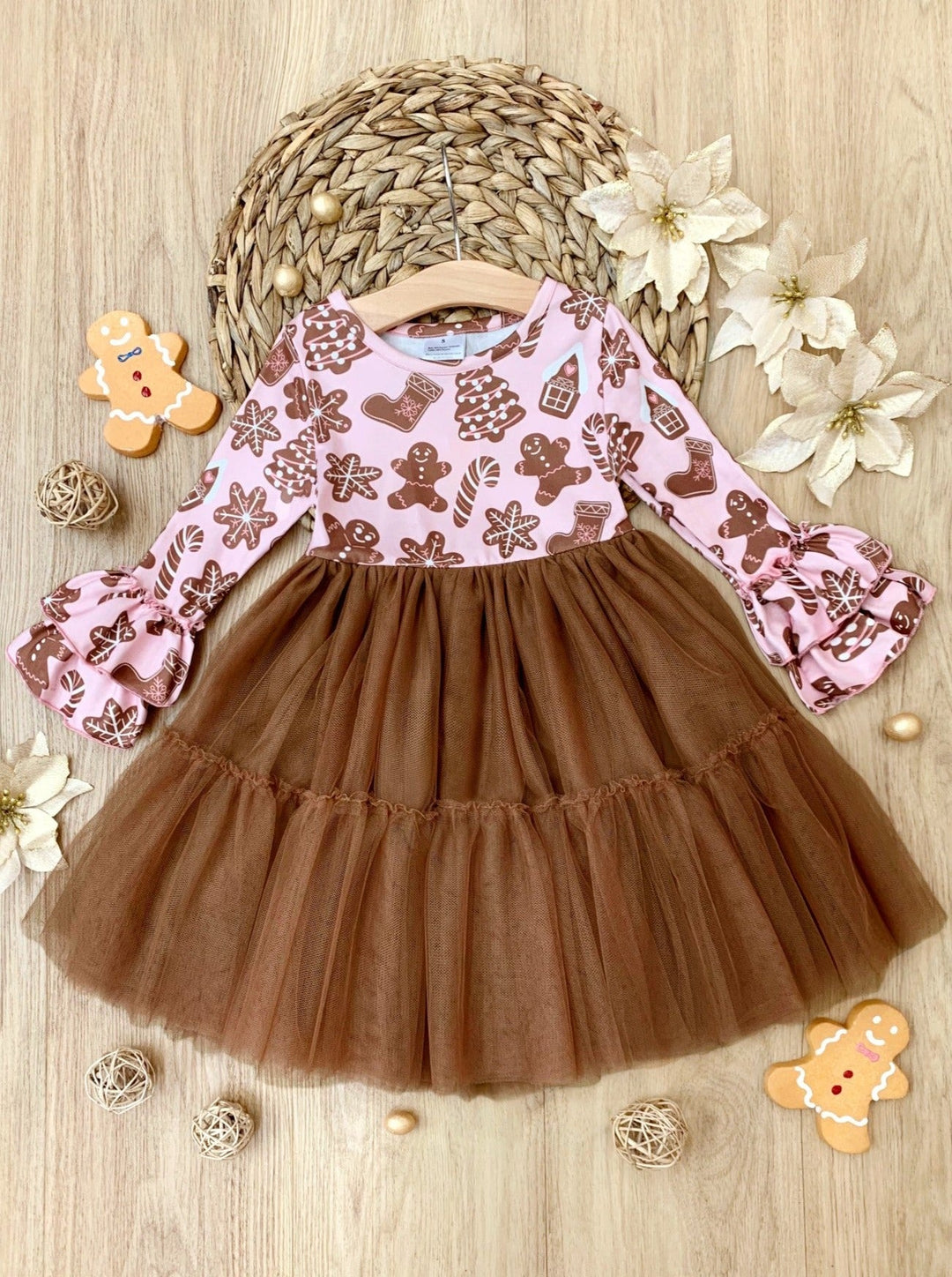 Cute Christmas Dresses | Gingerbread Cookie Tutu Dress | Holiday Dress