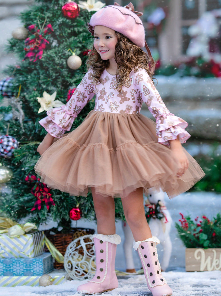 Cute Christmas Dresses | Gingerbread Cookie Tutu Dress | Holiday Dress