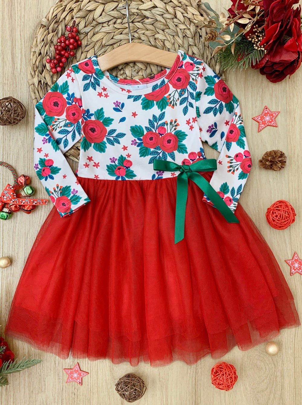 Cute Winter Dresses | Girls Winter Flower Tutu Dress | Holiday Dresses