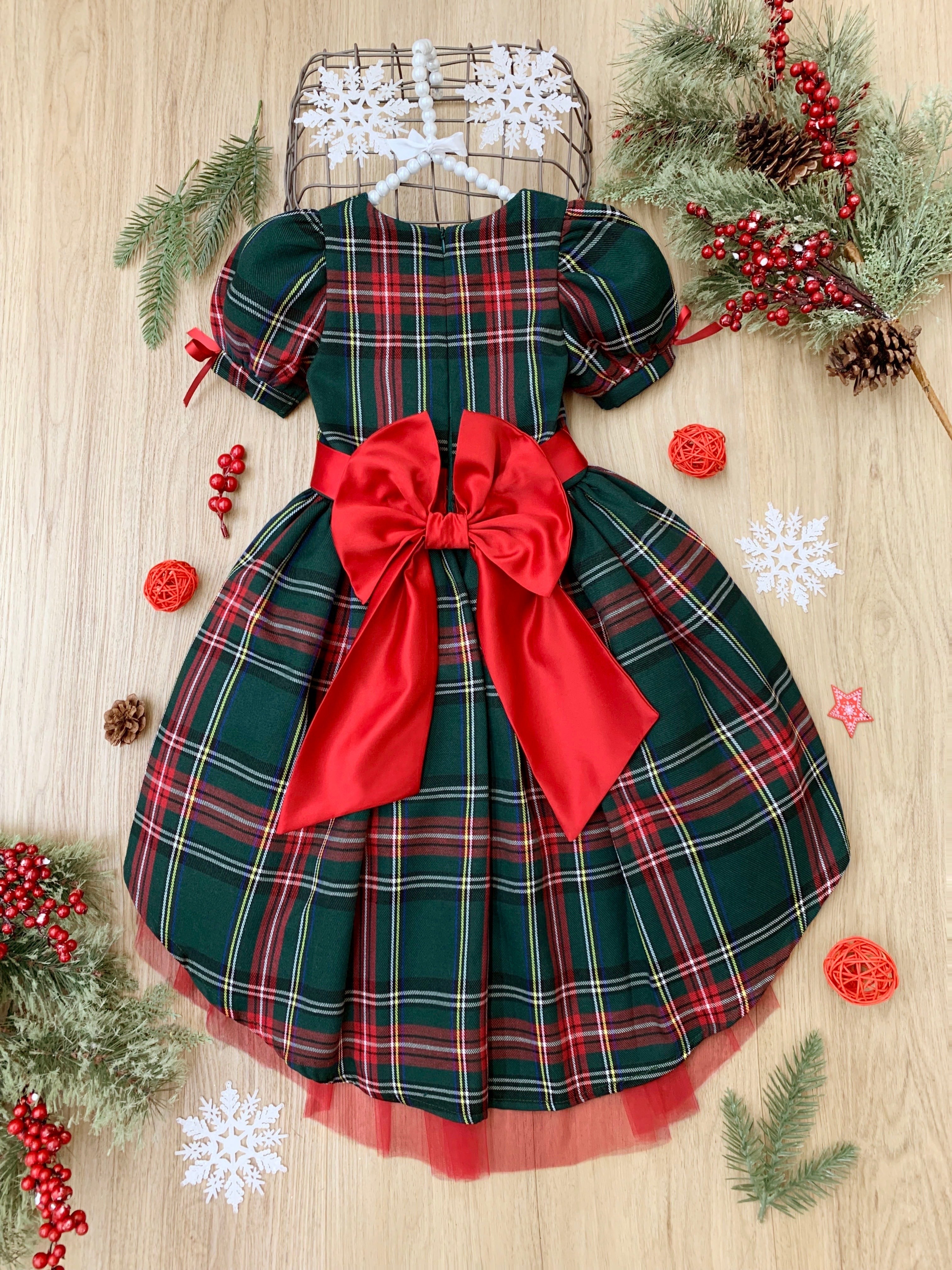 Baby girl plaid holiday dresses best sale