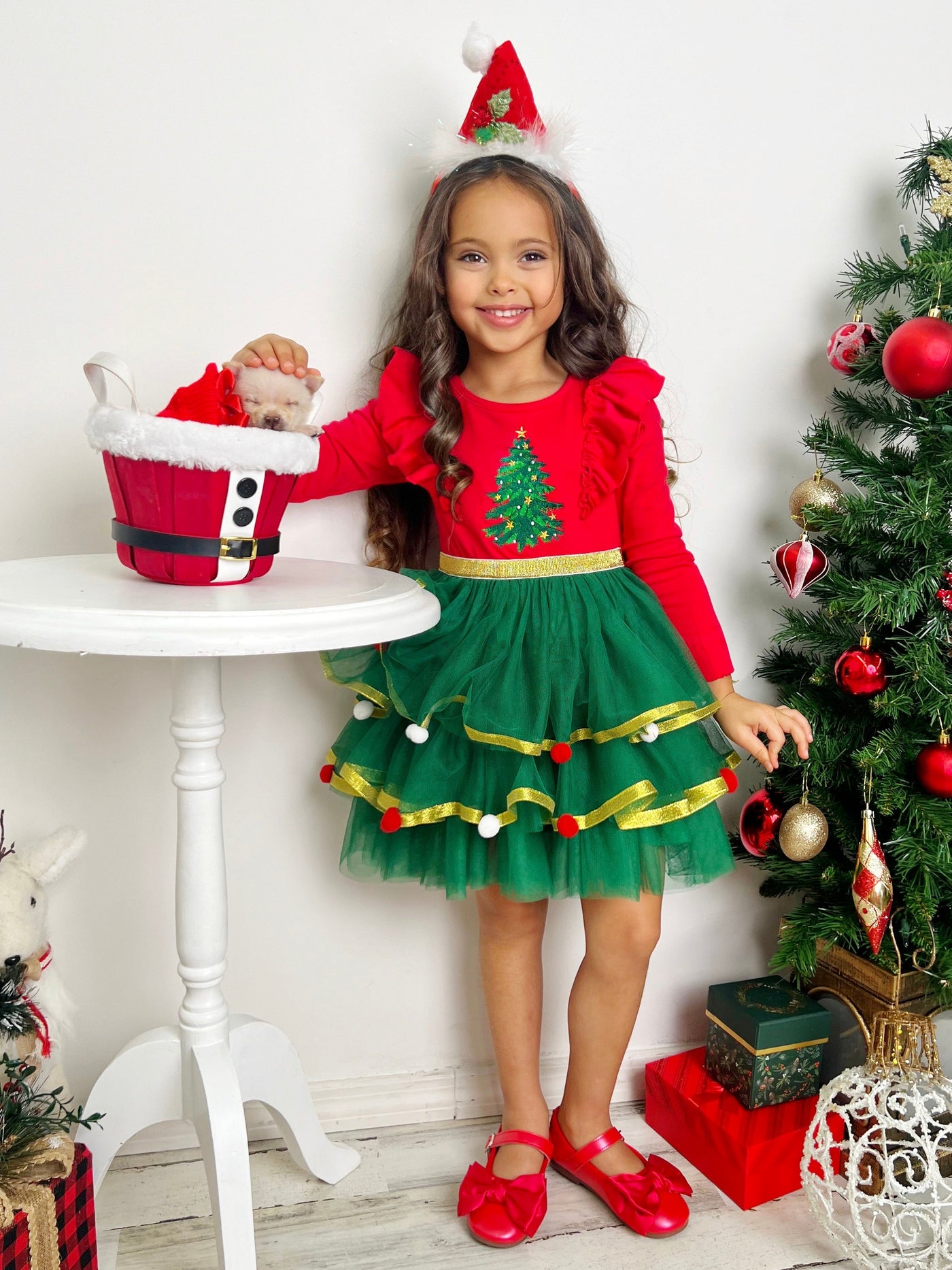 Girls christmas clearance tree dress