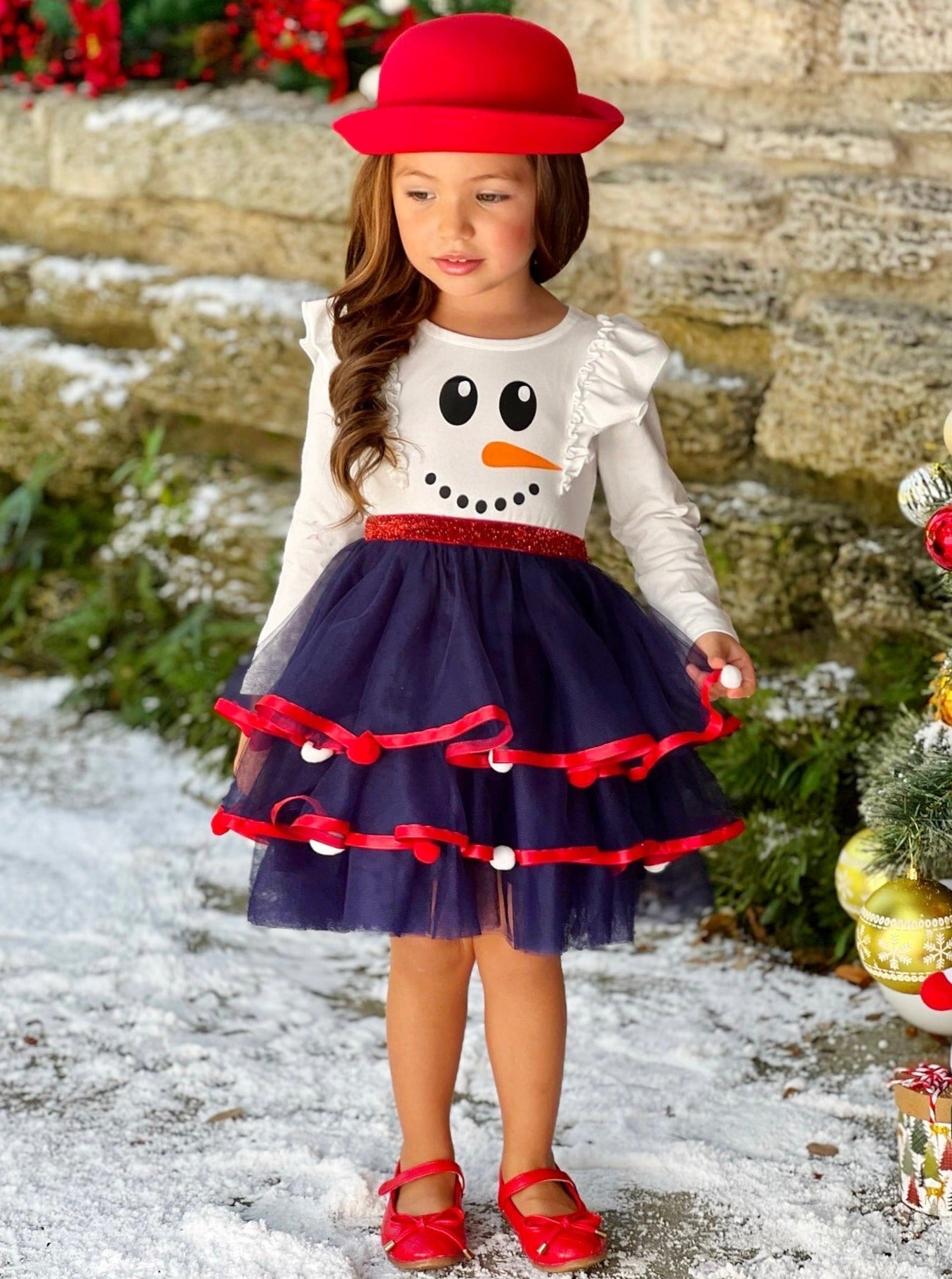 Baby Basic Winter Snowman Tutu high quality Dress Snowman Costume