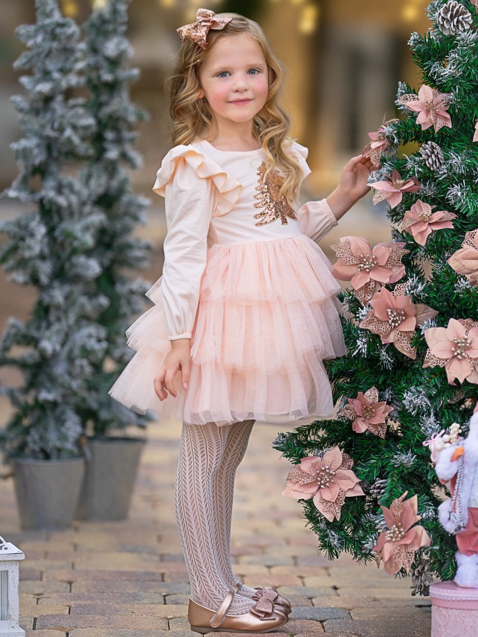 Twinkle Tree Sequin Christmas Tutu Dress