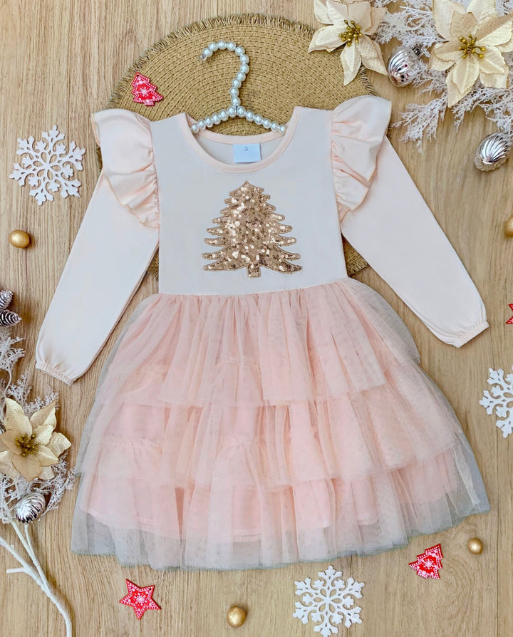 Twinkle Tree Sequin Christmas Tutu Dress