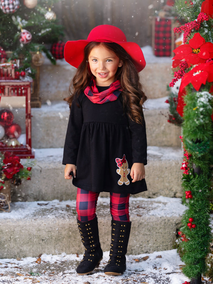 Mia Belle Girls Top & Plaid Legging Set | Cute Winter Outfits