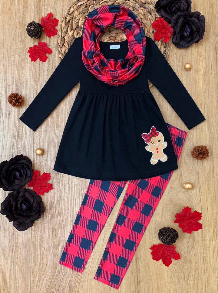 Mia Belle Girls Top & Plaid Legging Set | Cute Winter Outfits