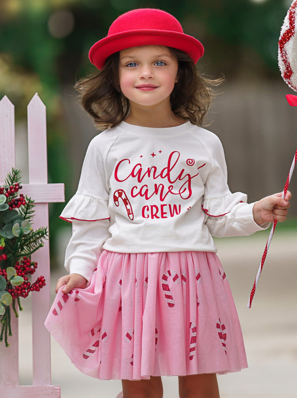 Mia Belle Girls Christmas Tutu Skirt Set | Cute Winter Outfits