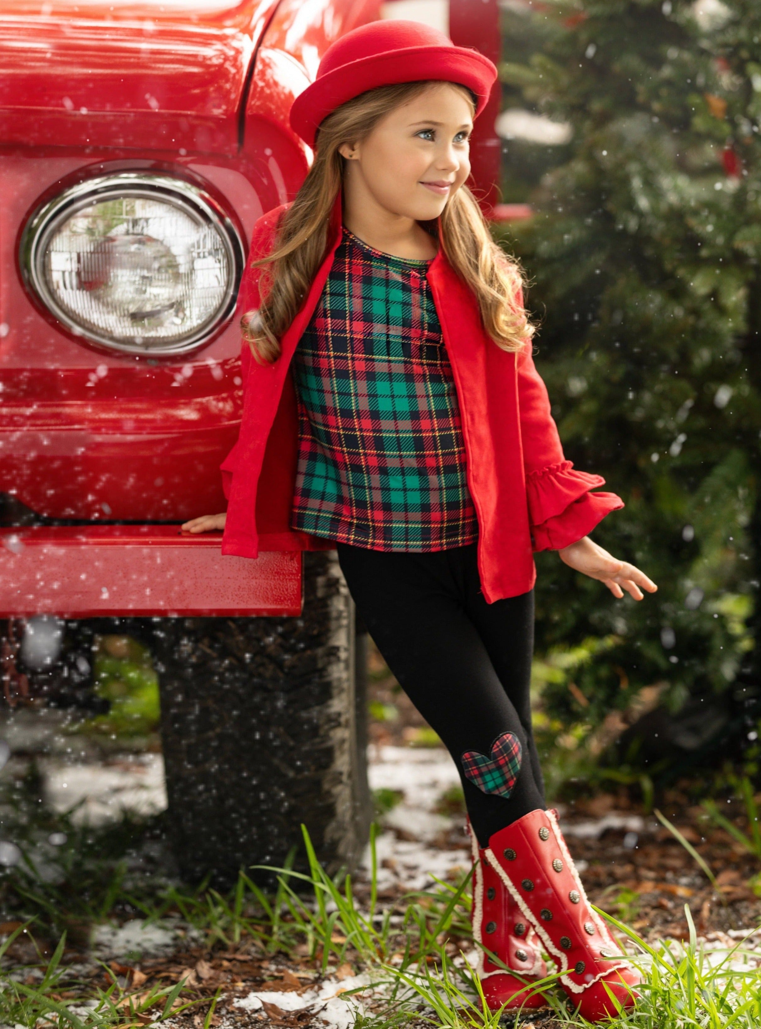 Jolly Dress Up Top Cardigan and Legging Set Mia Belle Girls
