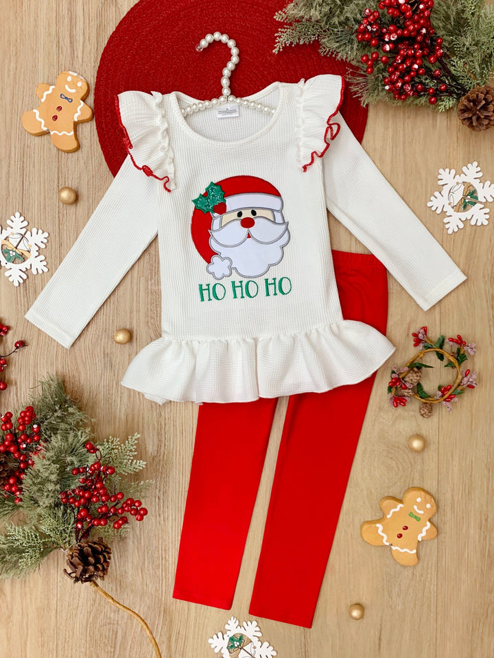 Santa Ruffle Tunic and Legging Set