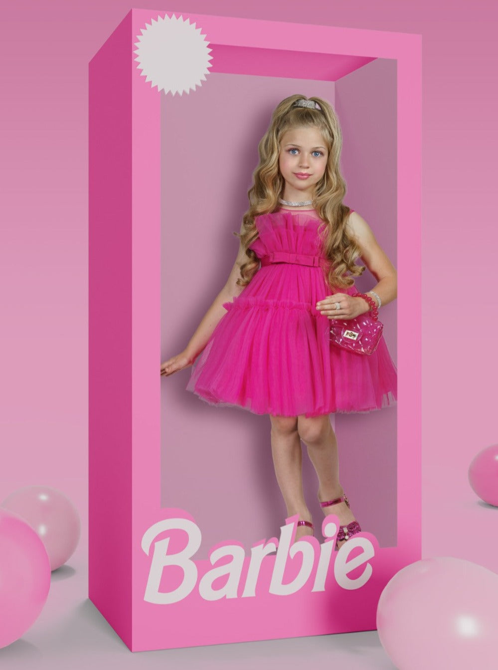 Mia Belle Girls Halloween Costumes | Life-Size Barbie Pink Tutu Dress