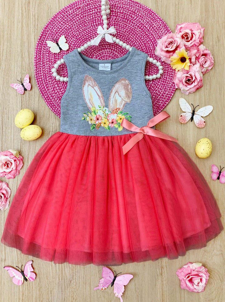 Mia Belle Girls Easter Dresses | Embroidered Bunny Tutu Dress