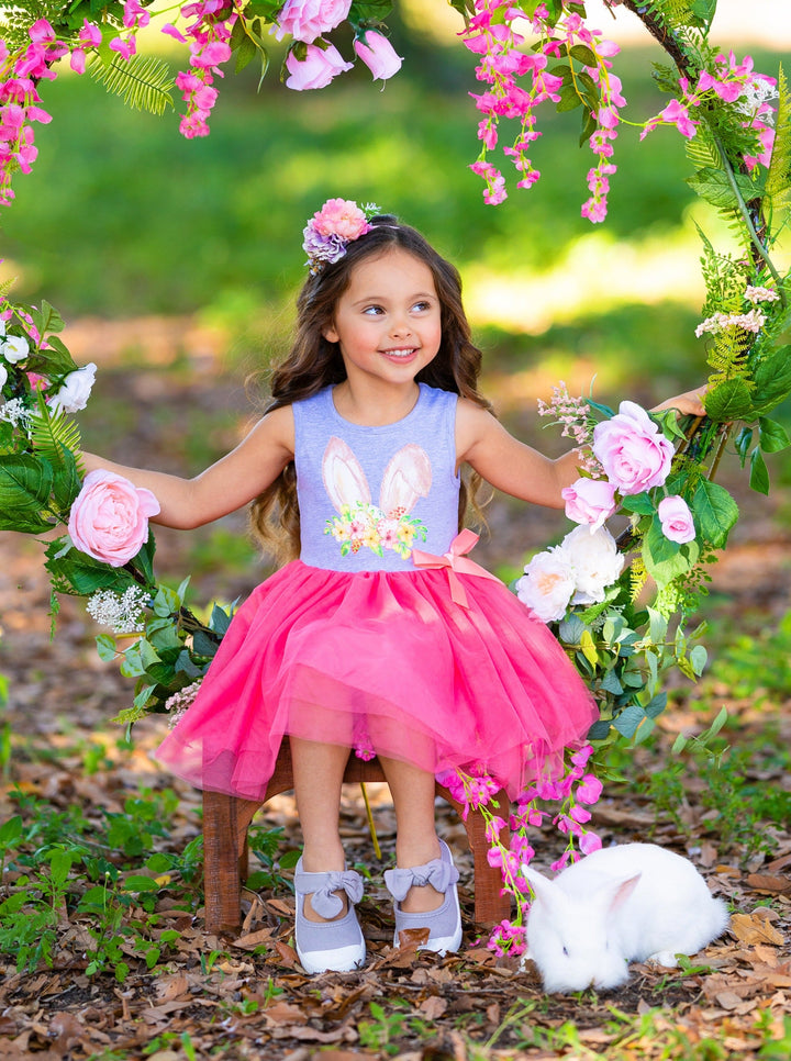 Mia Belle Girls Easter Dresses | Embroidered Bunny Tutu Dress