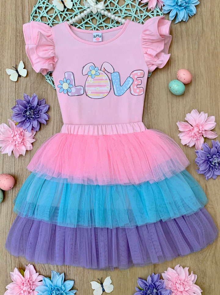 Mia Belle Girls Pastel Tutu Skirt Set | Girls Easter Sets