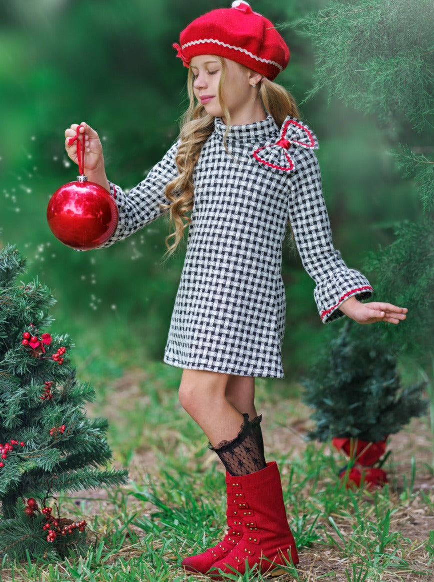 Girls Everyday Fall |  Plaid Mitzi Turtleneck Dress - Mia Belle Girls