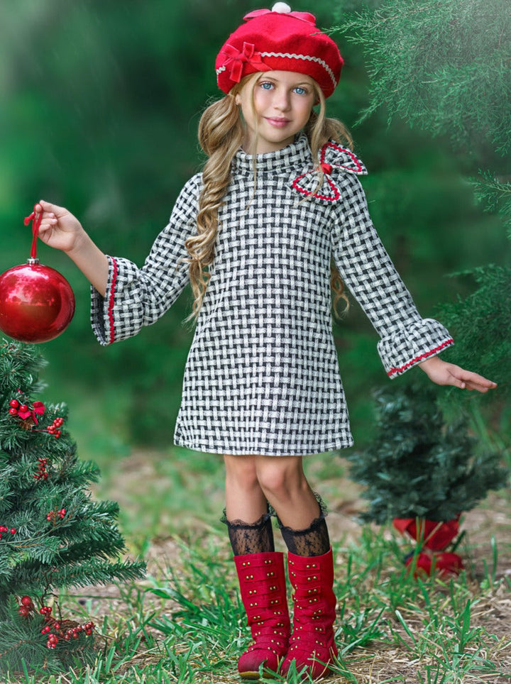 Girls Everyday Fall |  Plaid Mitzi Turtleneck Dress - Mia Belle Girls