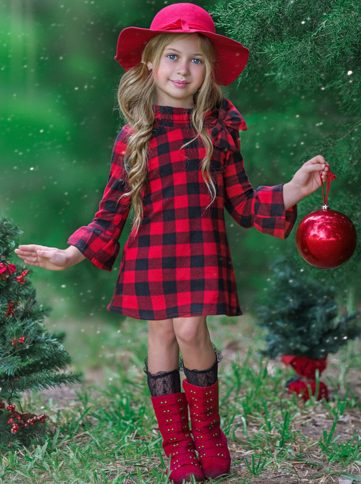 Girls Fall Dresses | Plaid Turtleneck Mitzi Dress | Girls Boutique