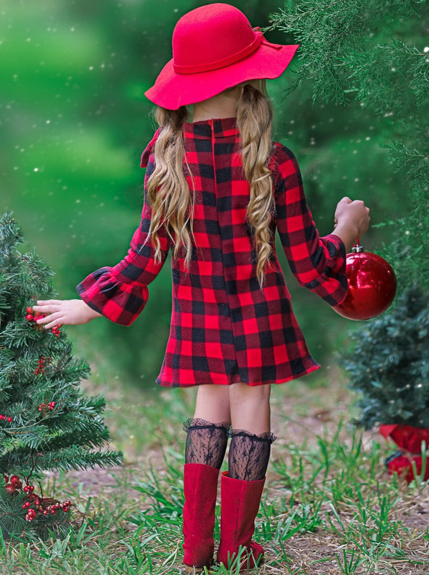 Girls Fall Dresses | Plaid Turtleneck Mitzi Dress | Girls Boutique