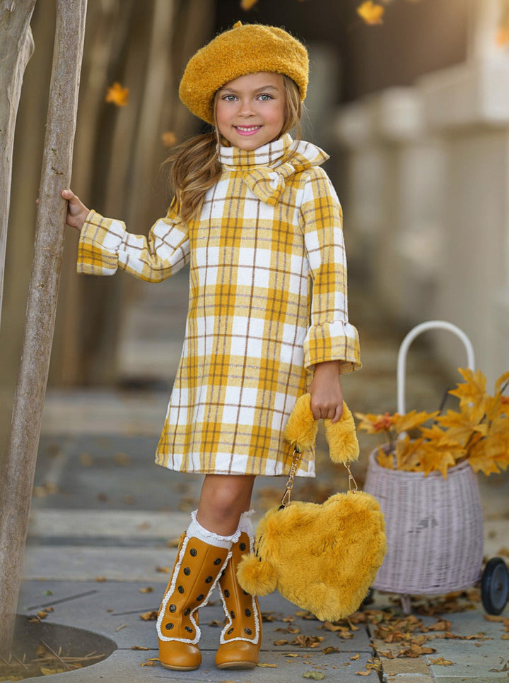 Golden Girl Marigold Flannel Dress