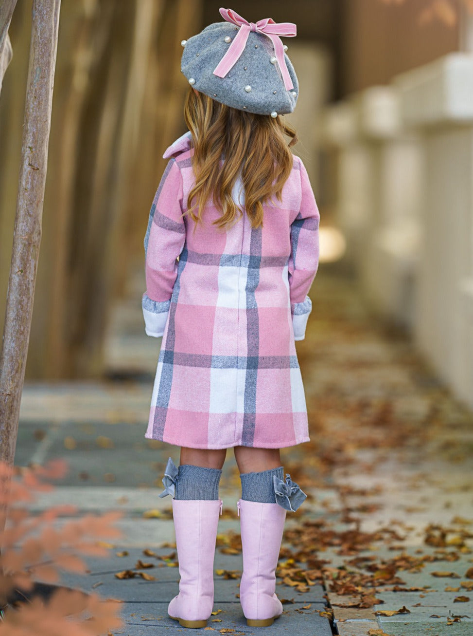 Fall In Love Pink Plaid Flannel Dress