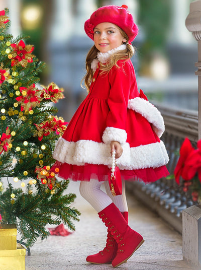 Toddler Christmas Outfits  Striped Santa Tunic, Legging & Scarf Set – Mia  Belle Girls