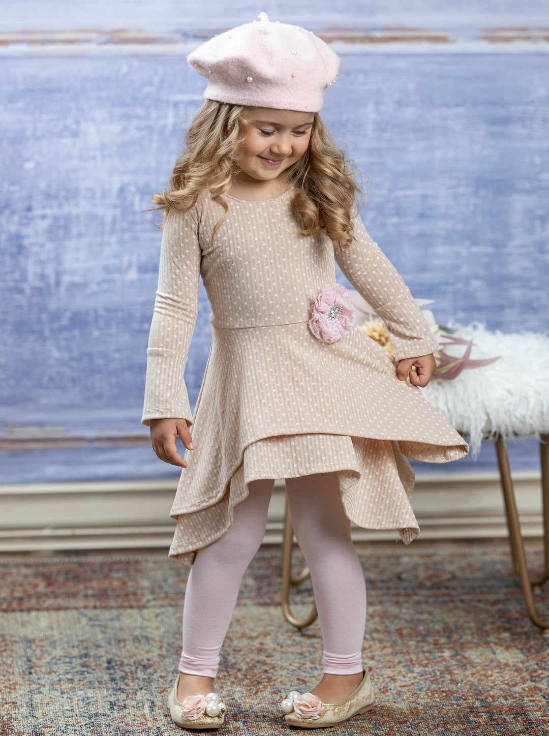 Girls Cute Fall | Star Sidetail Tunic Legging Set - Mia Belle Girls