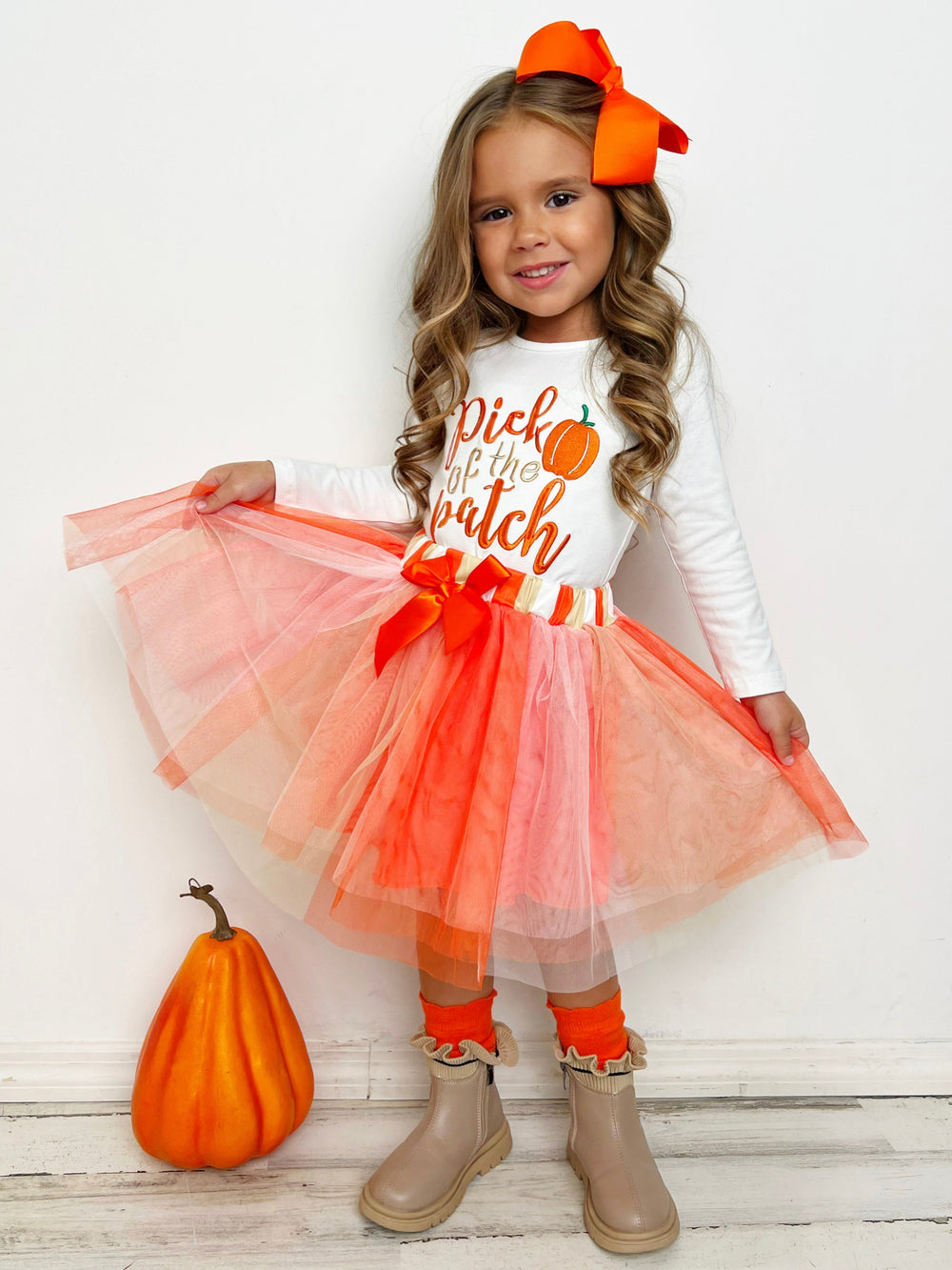 Pick of the Patch Long Sleeve & Tutu Skirt Set