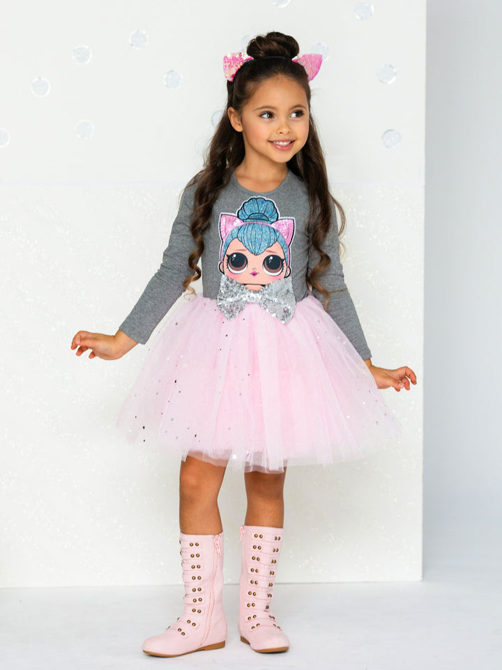 L.O.L. SURPRISE! x Mia Belle Girls Kitty Queen Tutu Dress