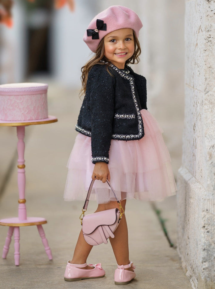 Fabulousity Tweed Blazer & Tulle Tutu Dress Set