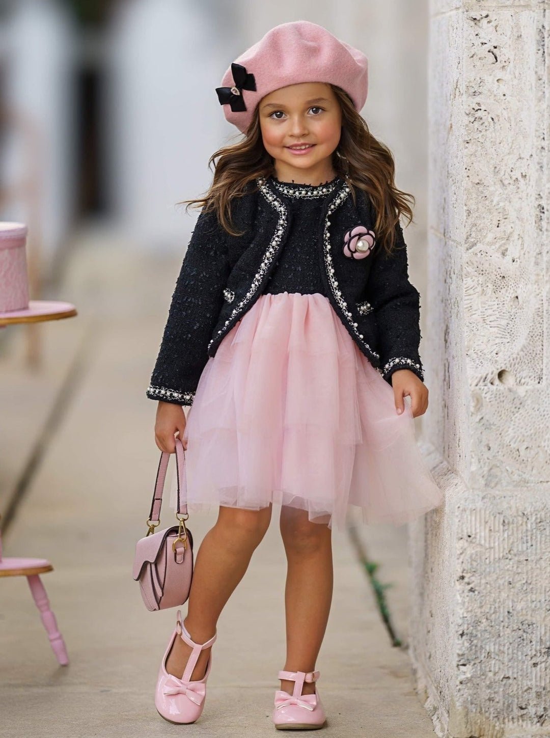 Fabulousity Tweed Blazer & Tulle Tutu Dress Set