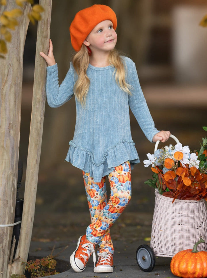 Pumpkin Patch – Set aus Tunika und Leggings mit Rüschen