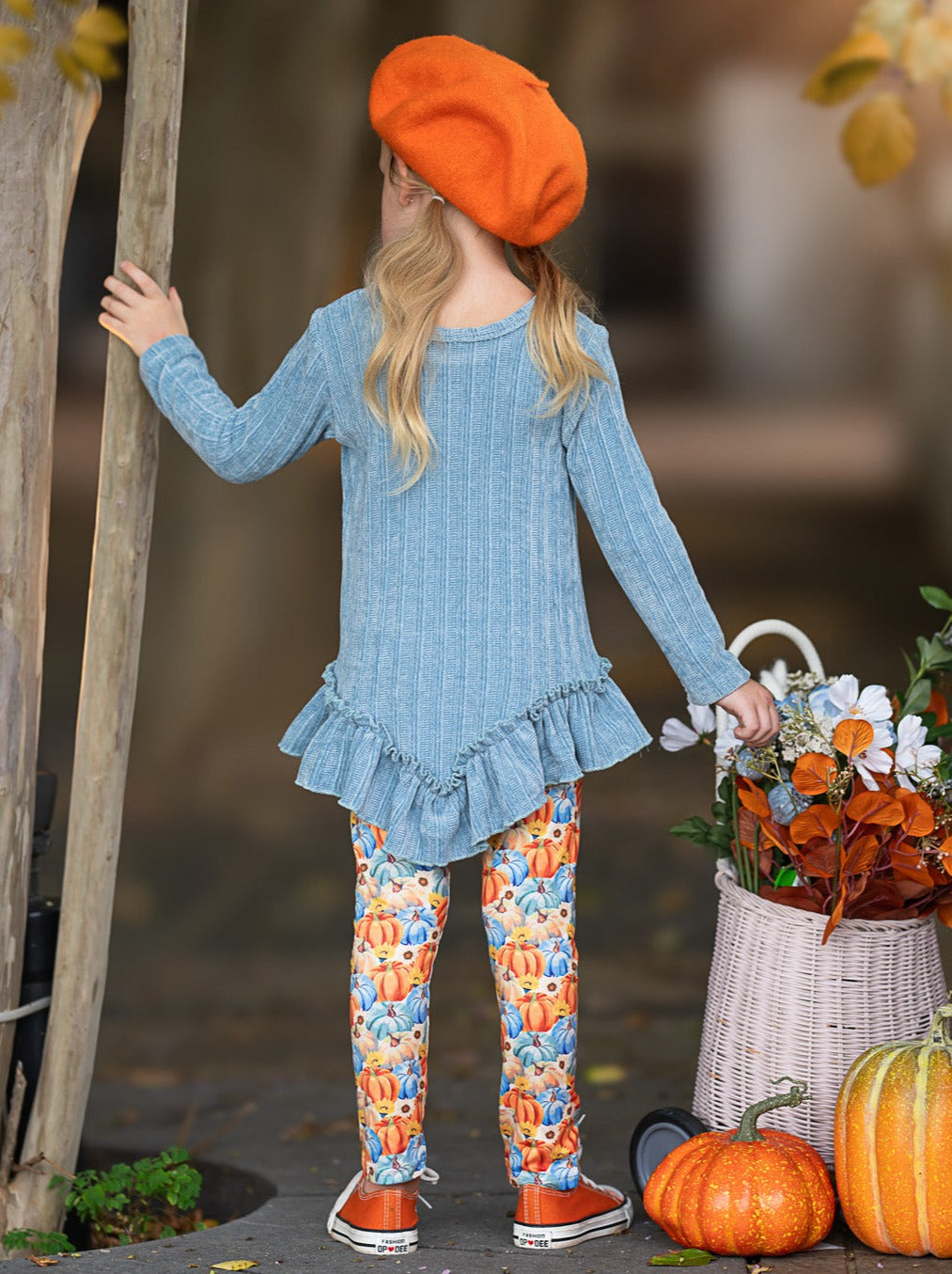 Pumpkin Patch – Set aus Tunika und Leggings mit Rüschen