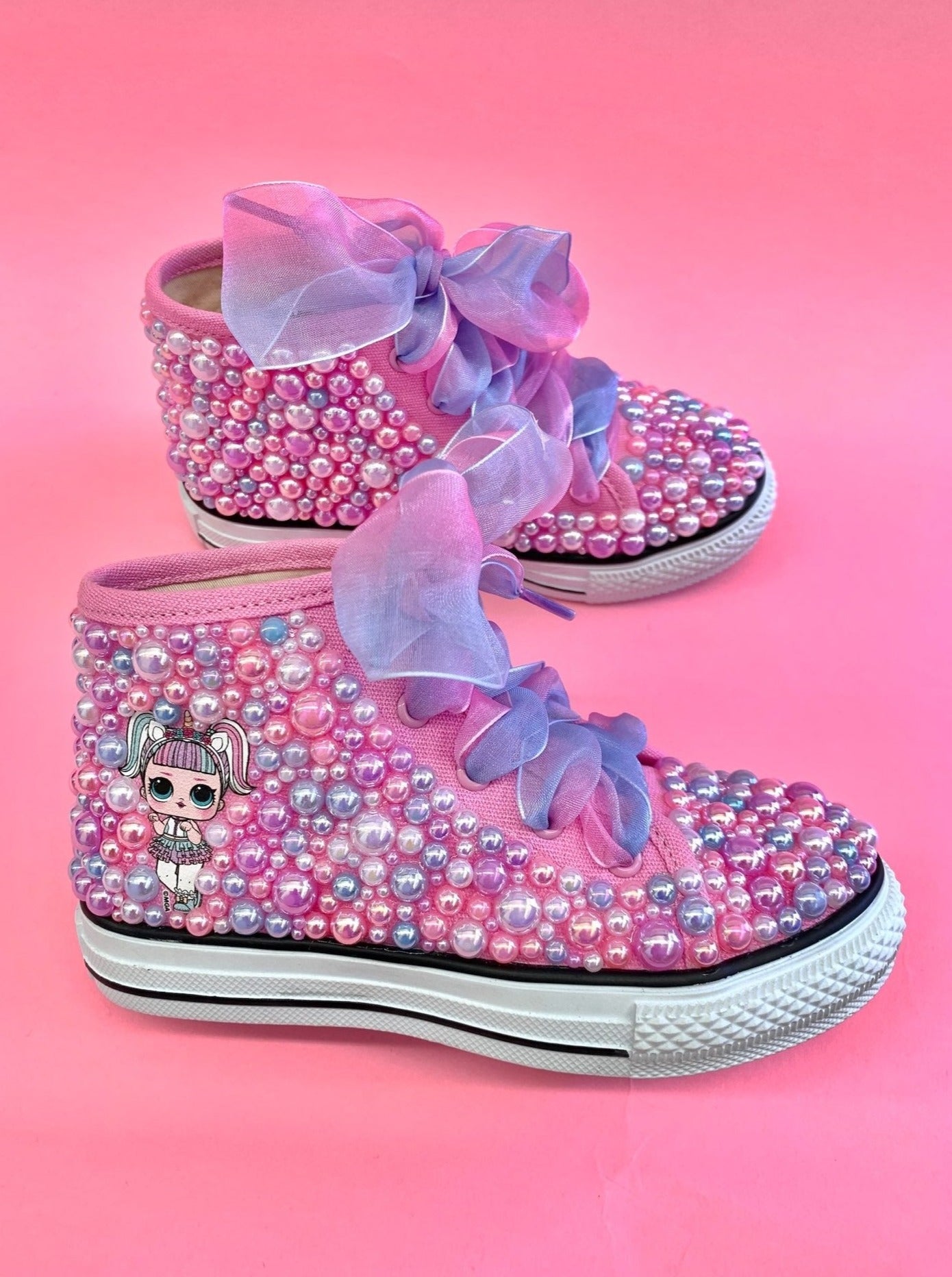 L.O.L. SURPRISE Unicorn Beaded Sneakers Little Girls Shoes Mia Belle Girls