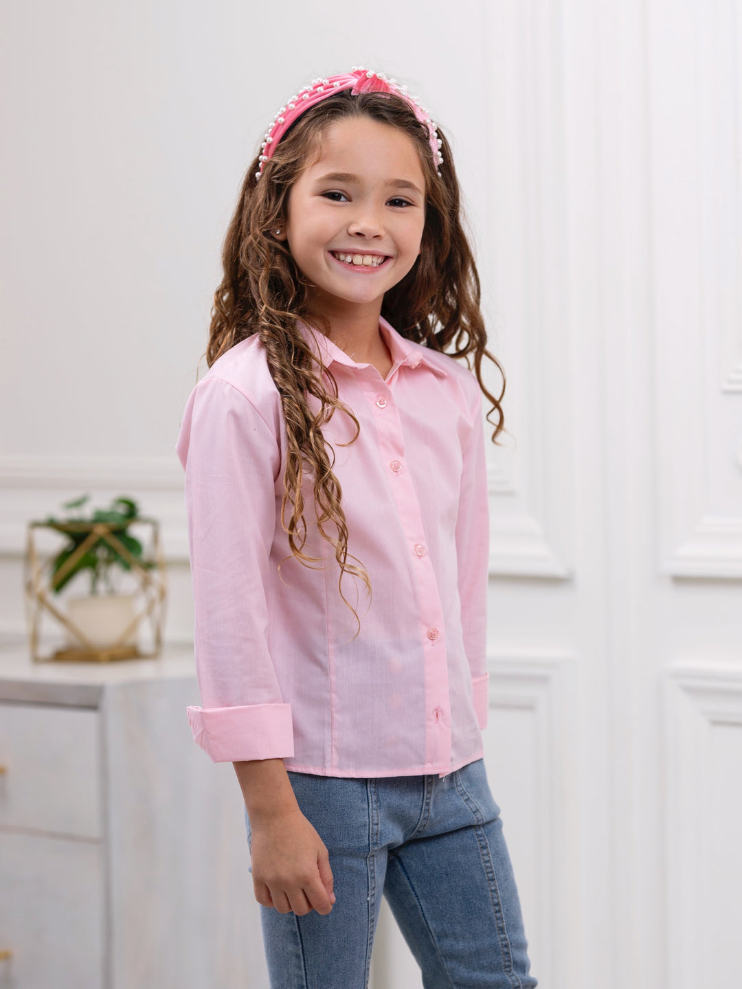 Pink Collared Dress Shirt by Kids Couture