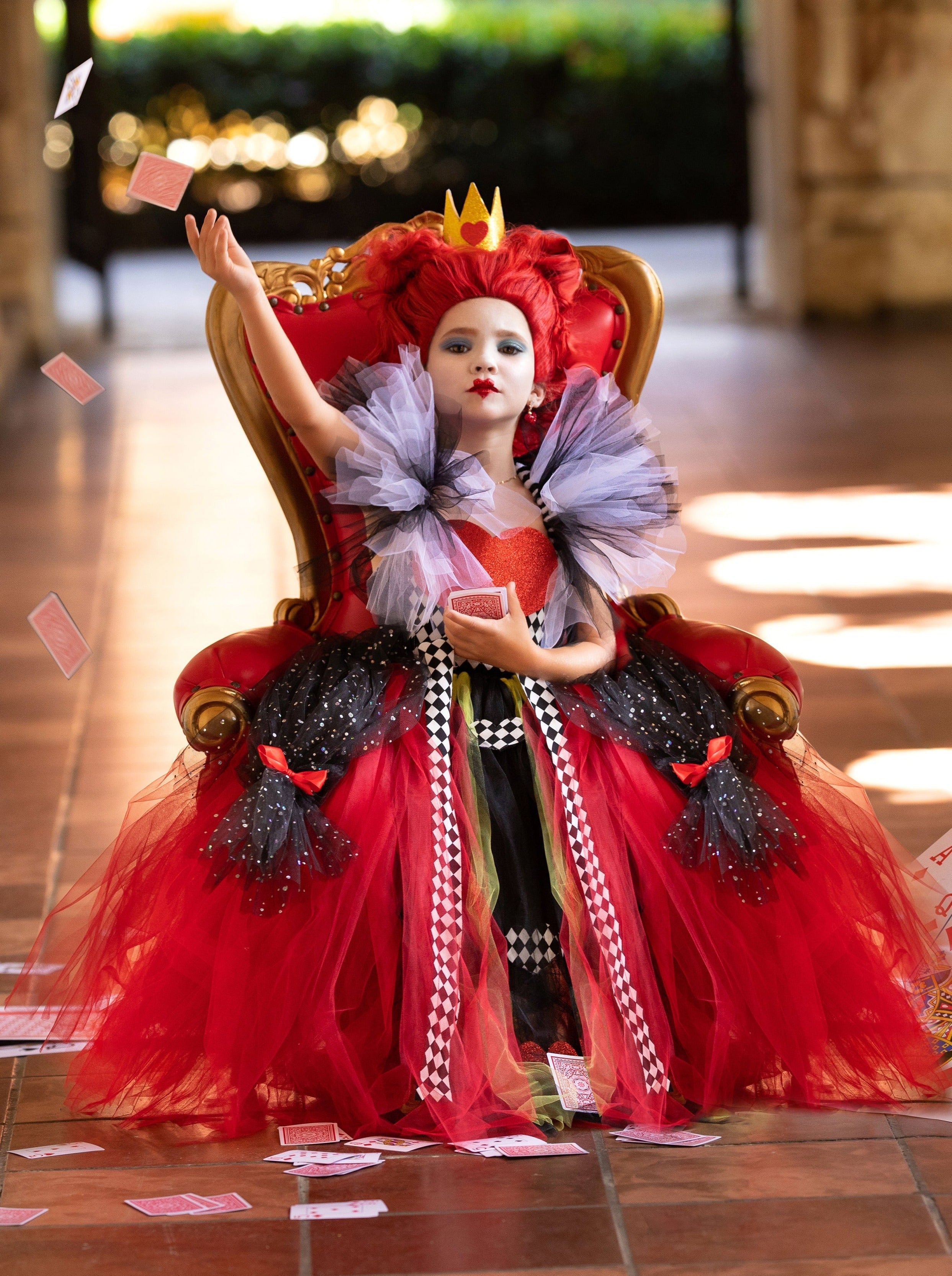 Girls Queen of Hearts Tutu Costume Dress