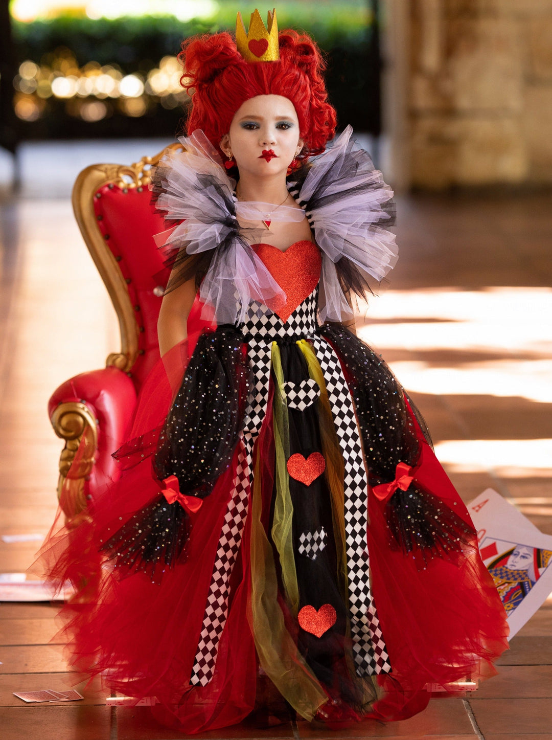 Girls Halloween Costumes | Queen of Hearts Tutu Gown Costume Dress