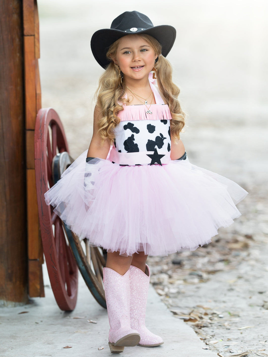 Kids Halloween Costume | Cowgirl Princess Tutu Dress | Mia Belle Girls