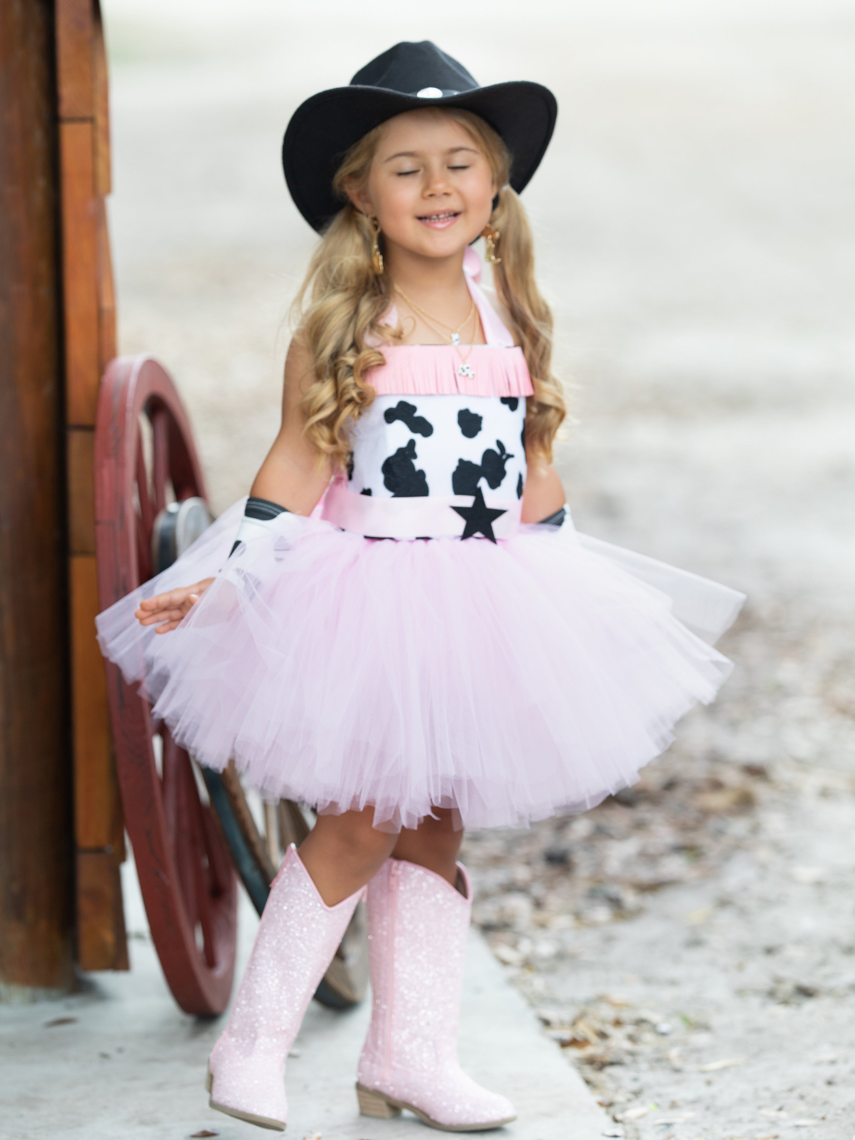 Pink cowgirl dress best sale