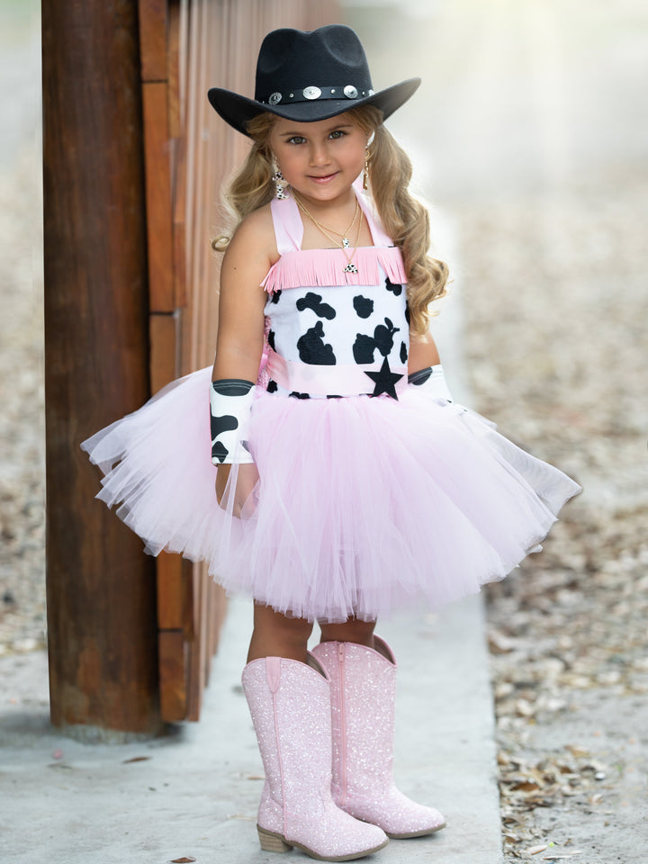 Kids Halloween Costume | Cowgirl Princess Tutu Dress | Mia Belle Girls